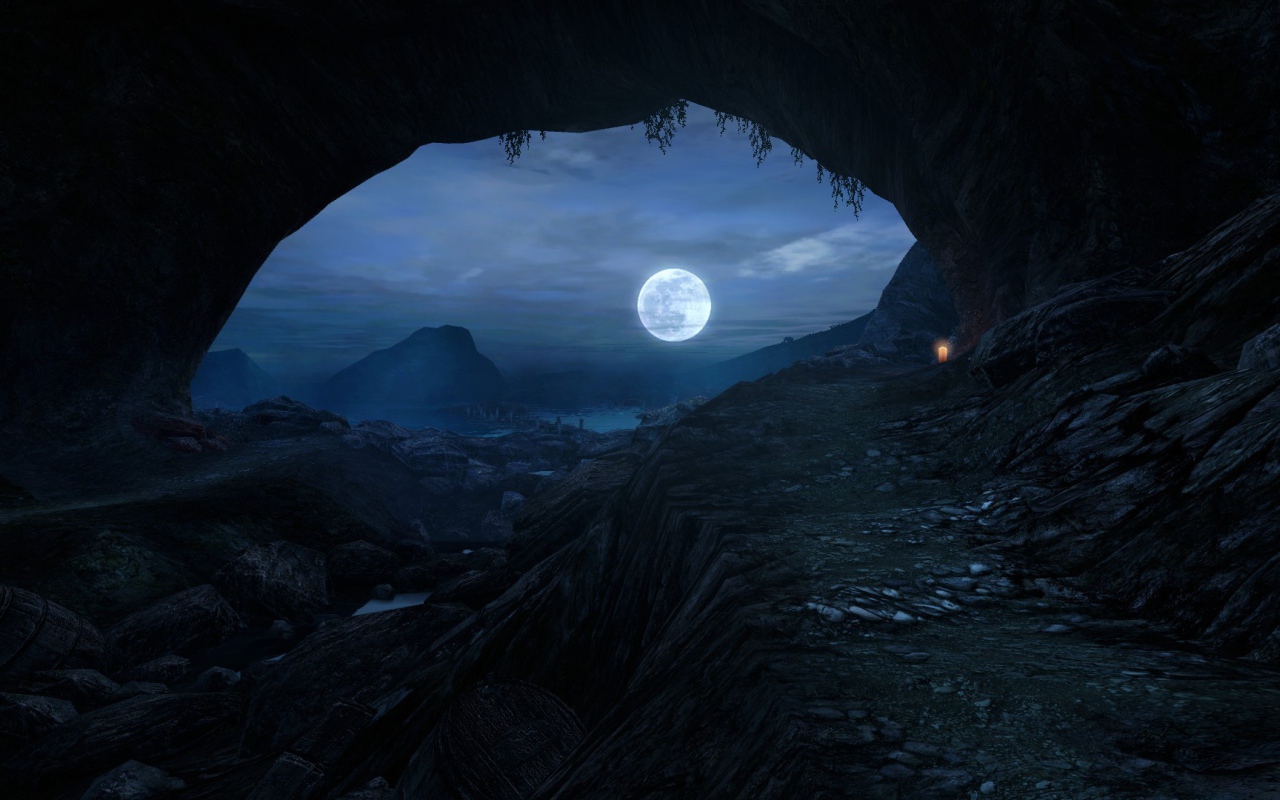 Лунная ночь в игре Dear Esther