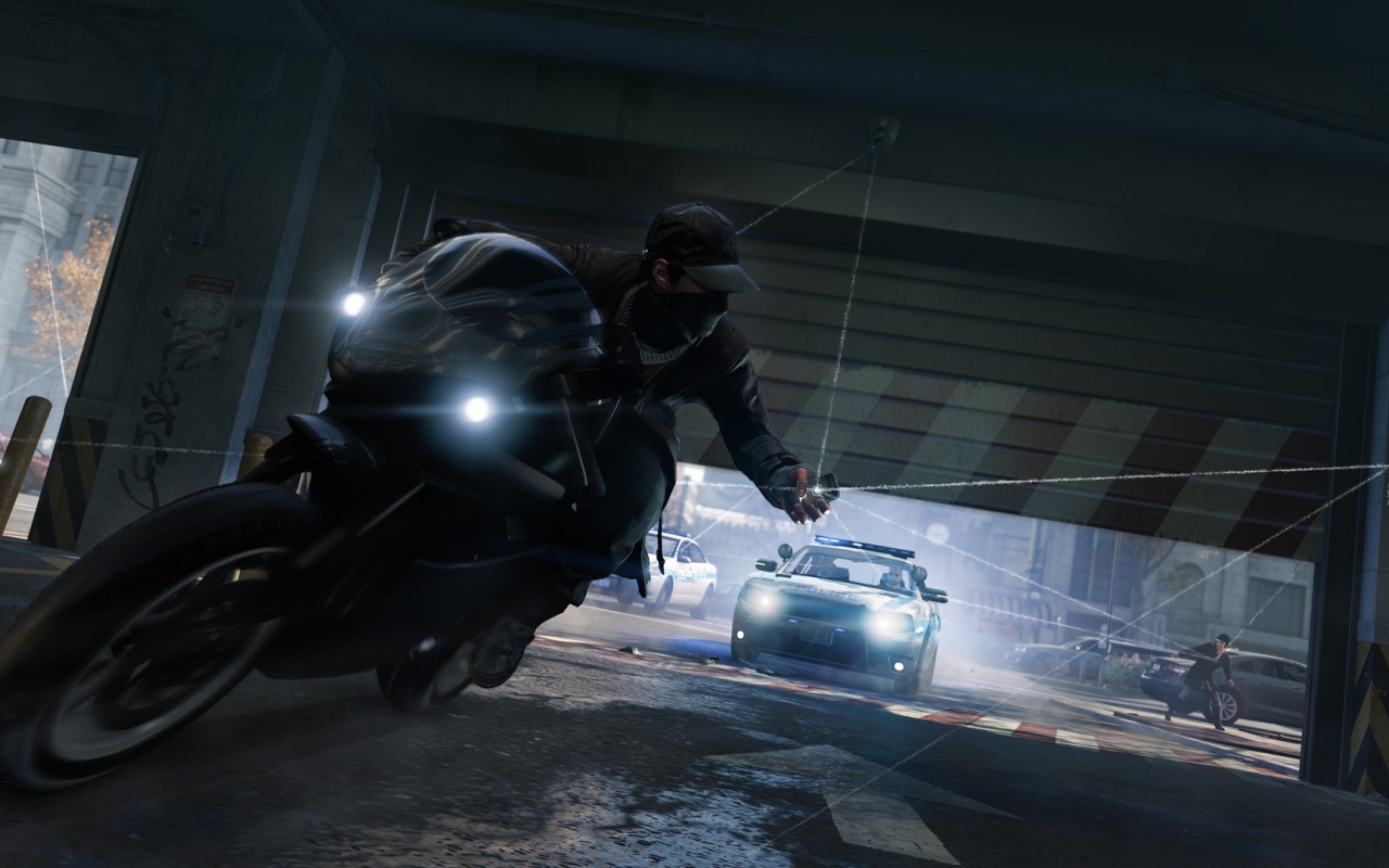 Мотоциклист в игре Watch Dogs