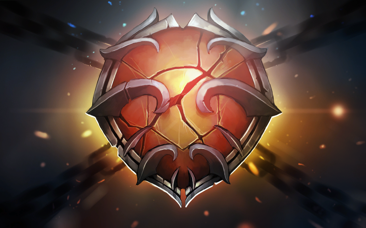 Оранжевый щит на экране загрузки игры Dota 2