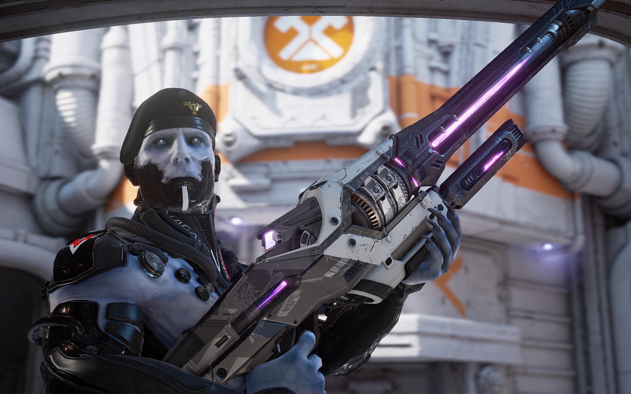 Солдат с оружием в игре Unreal Engine 4