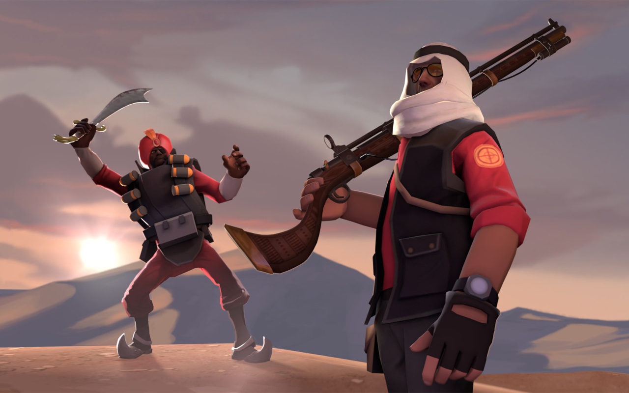 Солдаты пустыни в игре Team Fortress 2