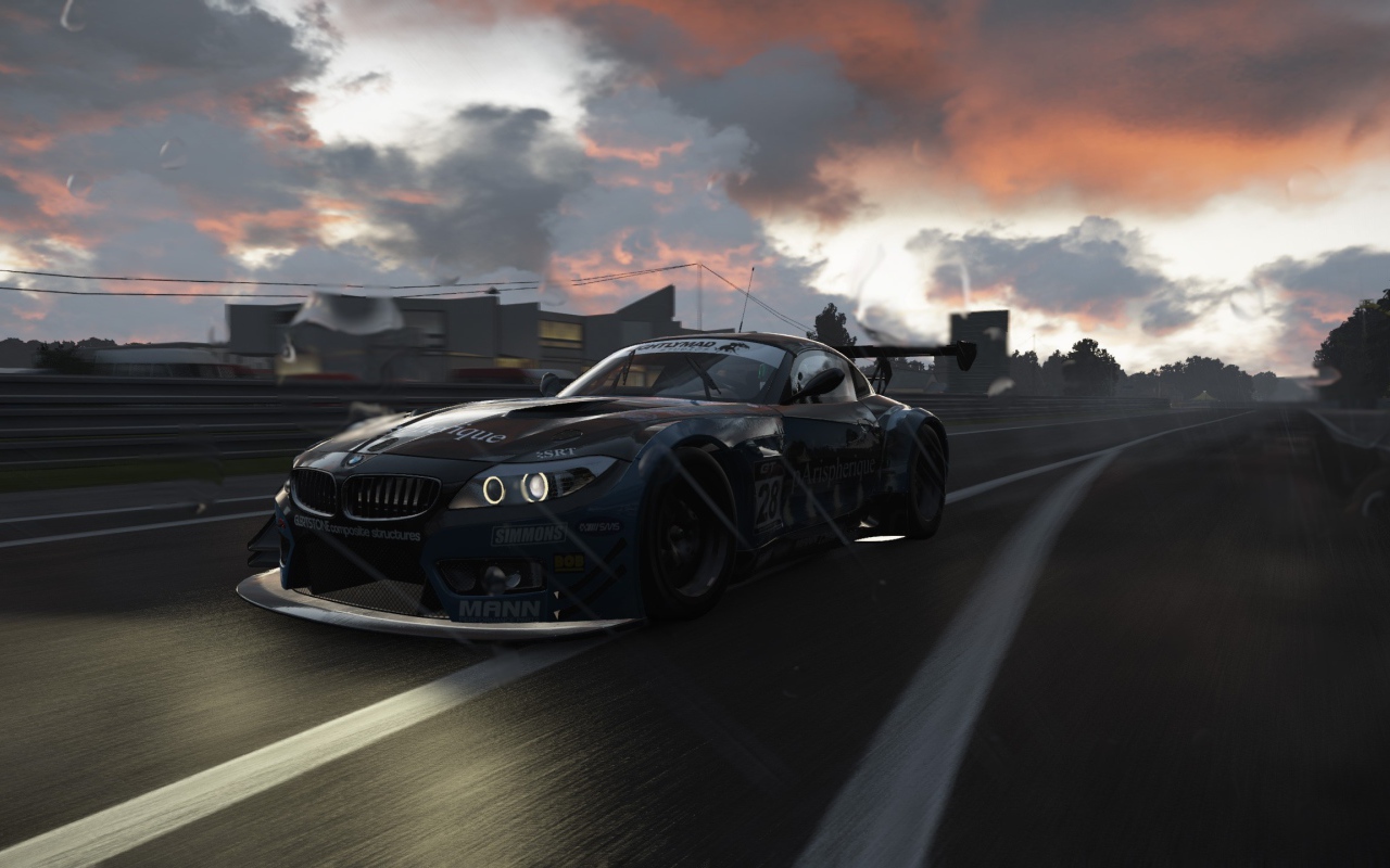 Спортивный BMW в компьютерной игре