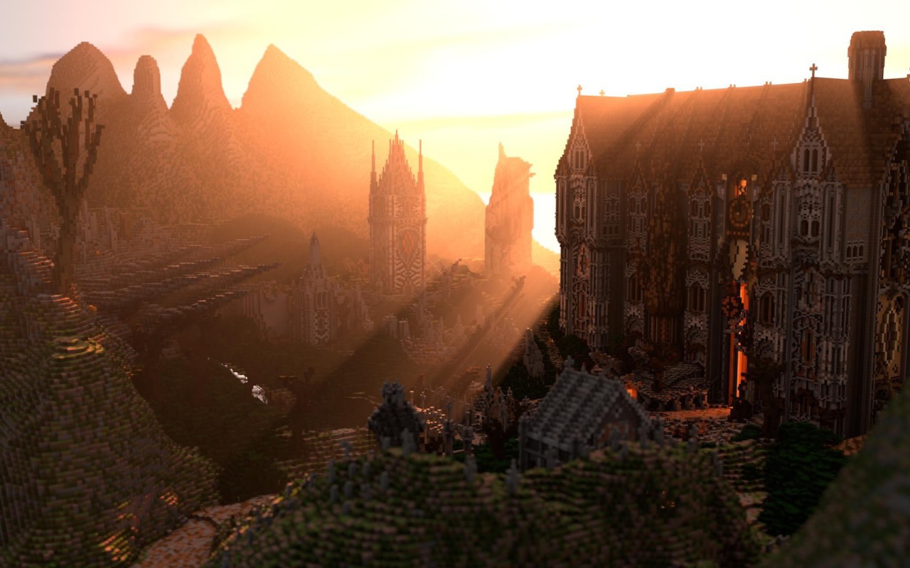 Старинный замок, игра Minecraft