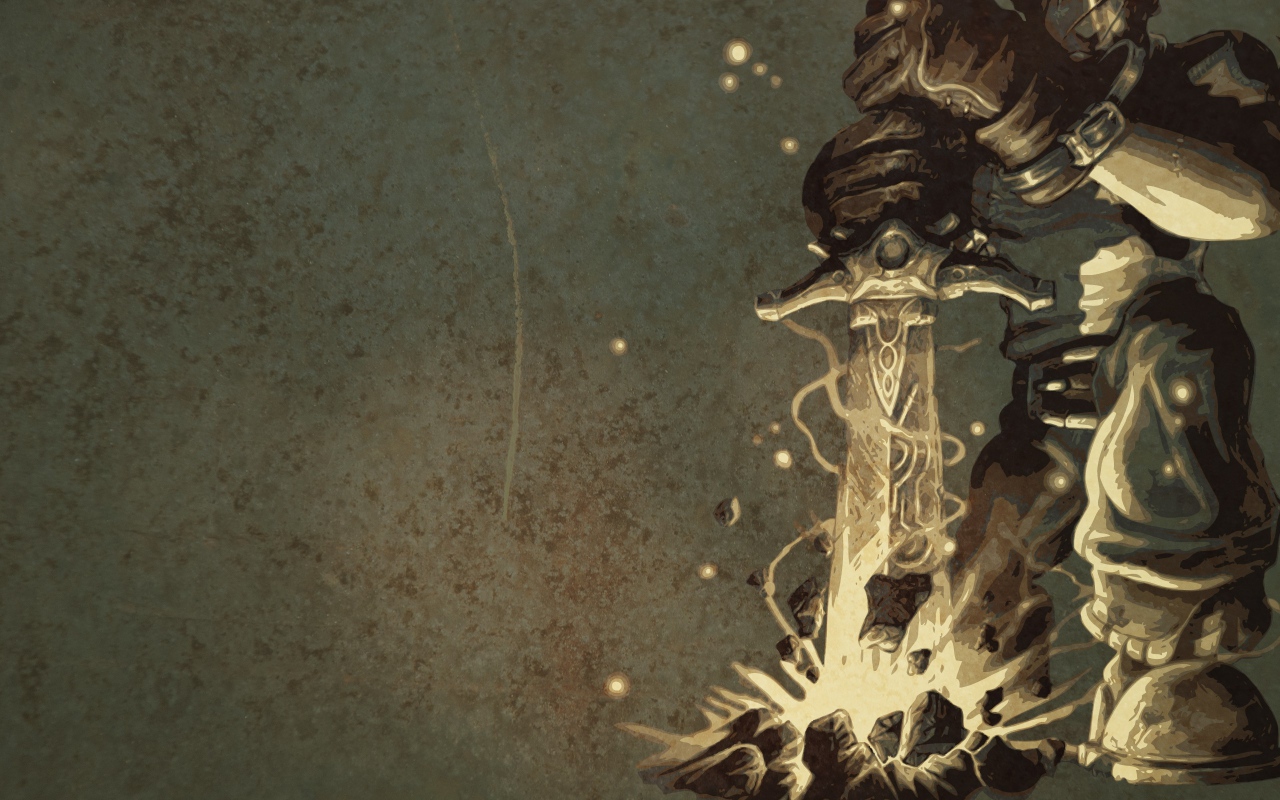 Персонаж игры Fable с мечом