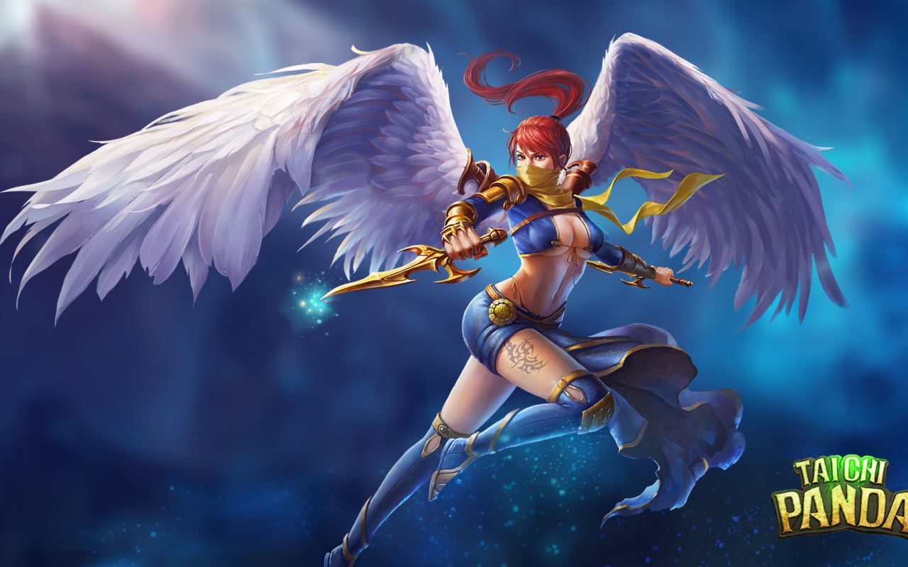 Девушка ангел из игры Taichi Panda
