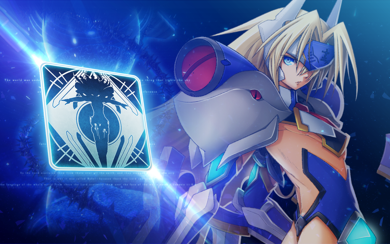 Девушка в доспехах в игре Blazblue