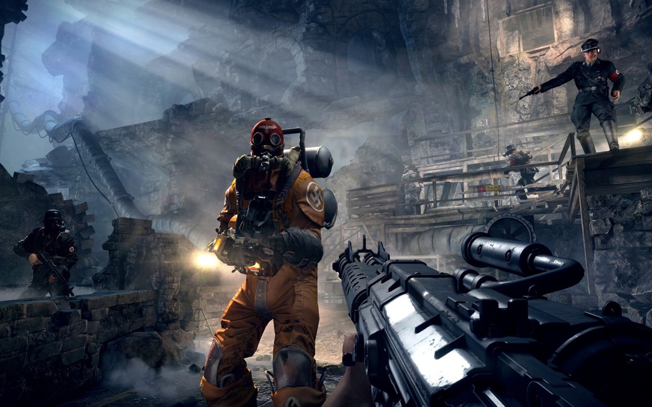 Человек в маске в игре Wolfenstein The Old Blood