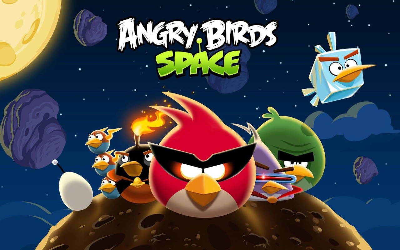Популярная игра Angry Birds Space