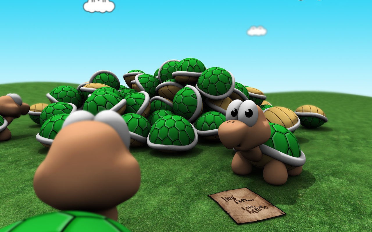 Черепашки из игры Super Mario Bros