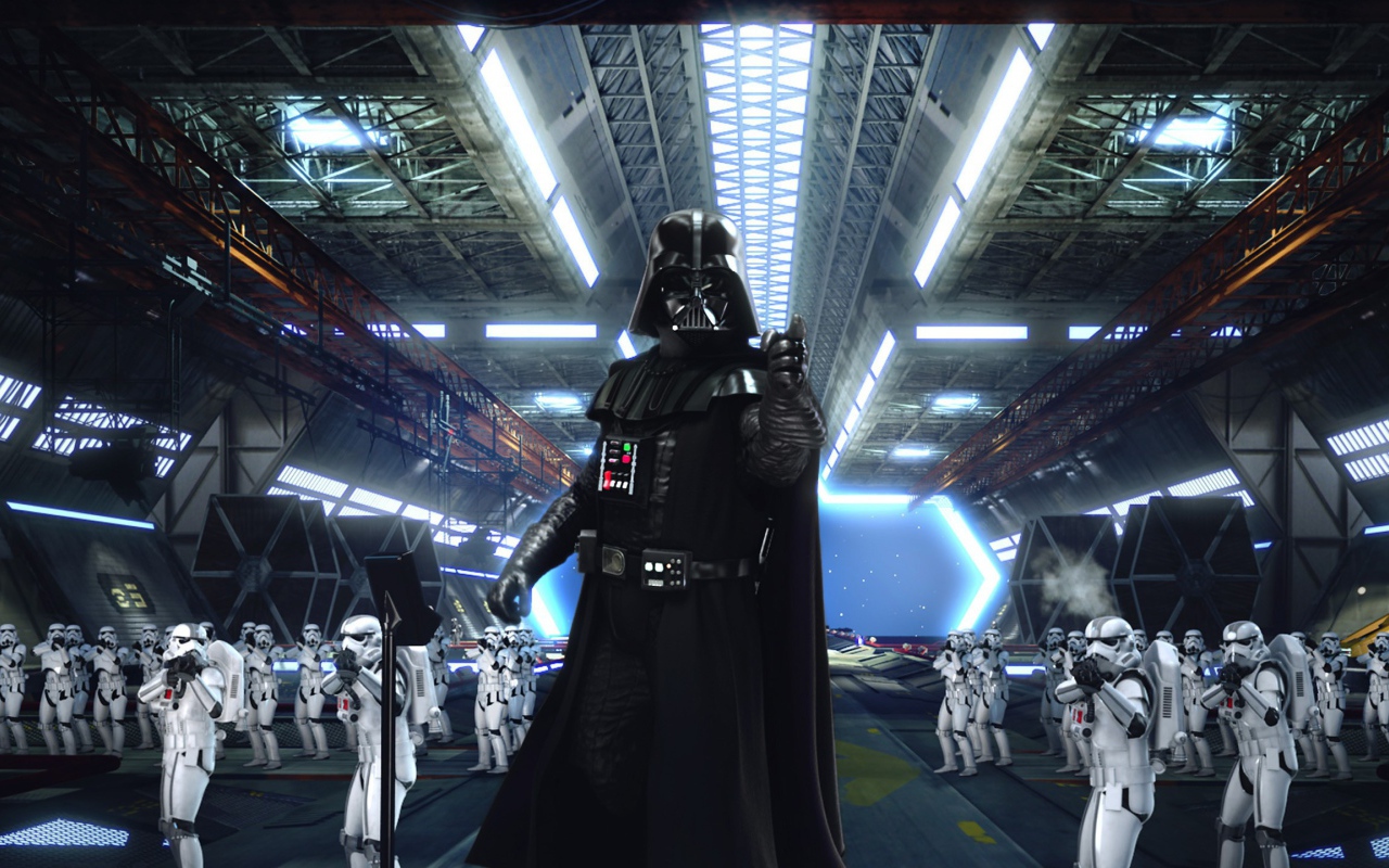 Дарт Вейдер ведет свою армию штурмовиков в бой