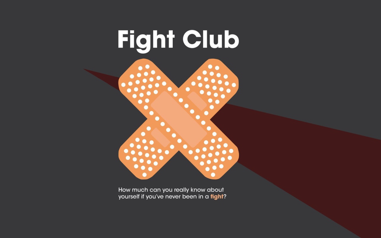Пластыри на постере фильма Бойцовский клуб