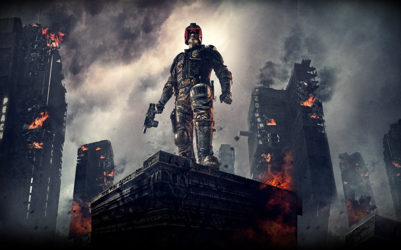 Сцена в фильме Судья Дред