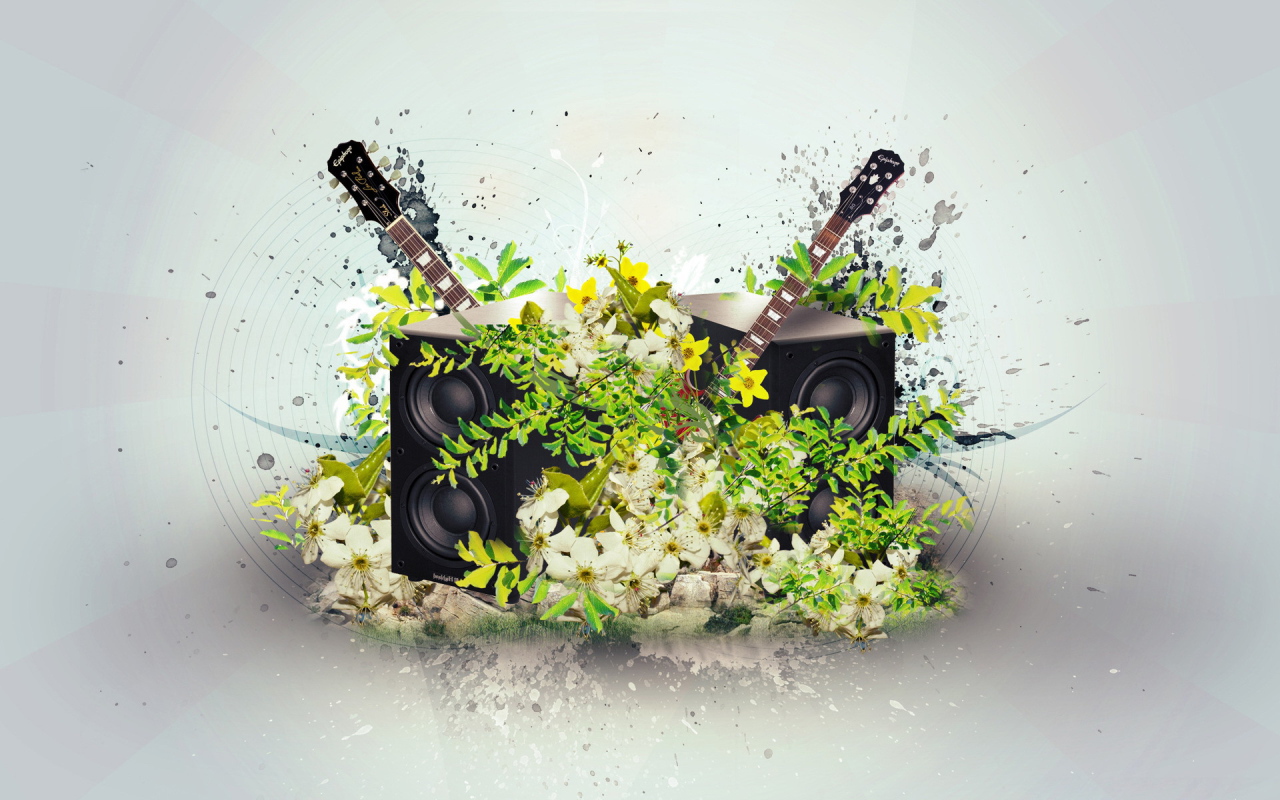 Музыкальная тема с гитарами