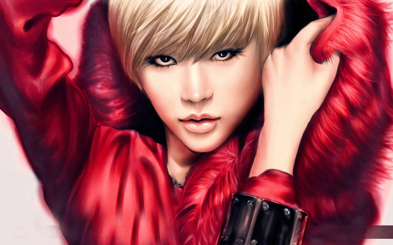 Блондинка в меховой накидке, группа Girls’ Generation