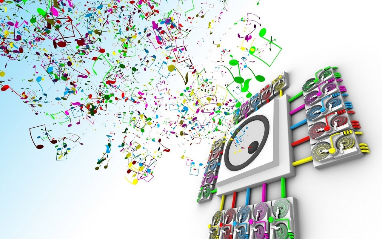 Звуки музыки из динамиков