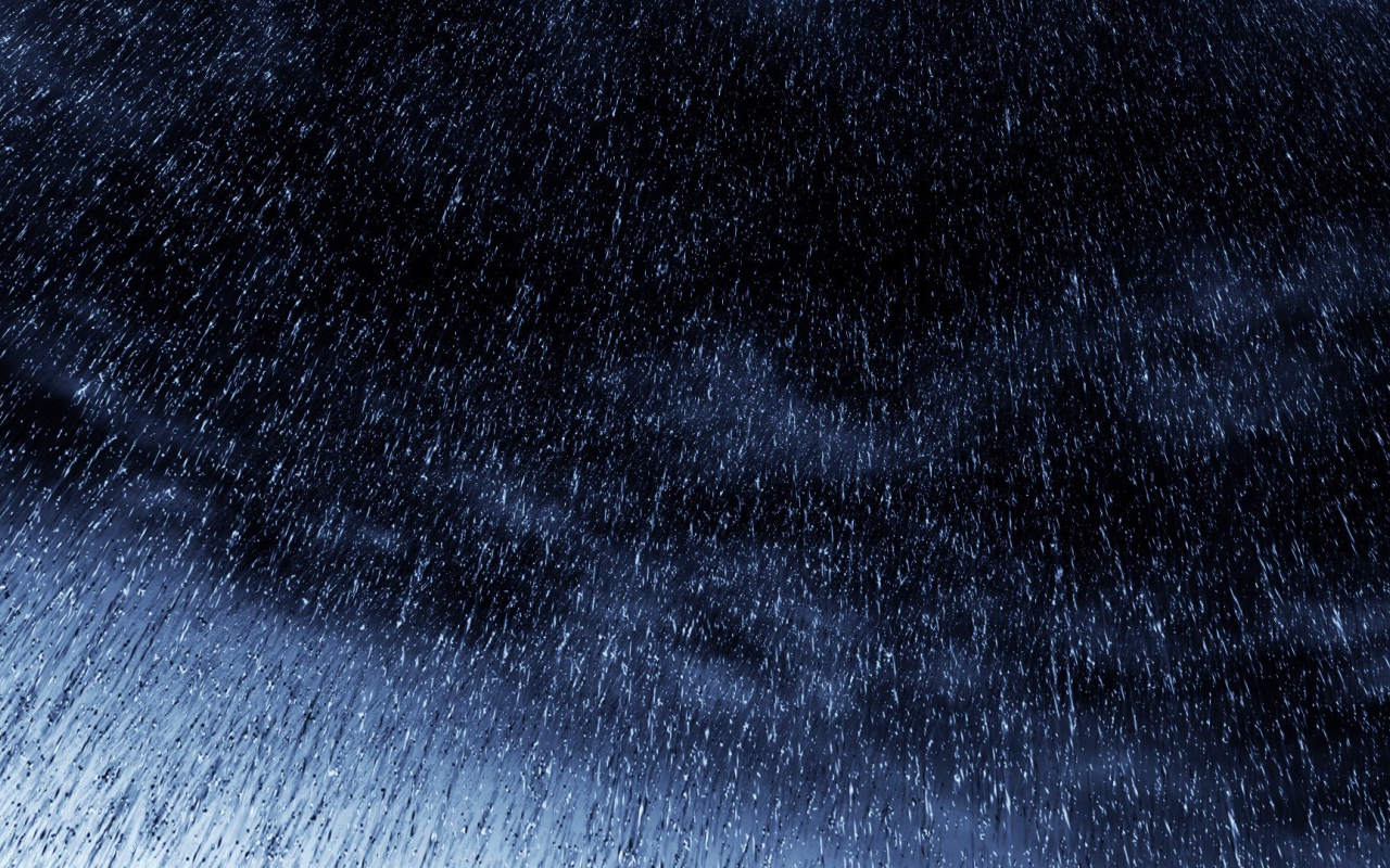 Густой ночной дождь