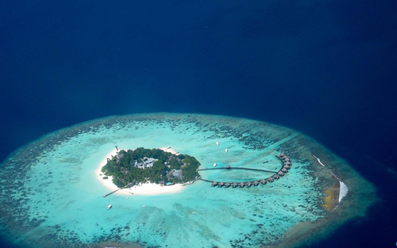 Остров в Полинезии, мелководье