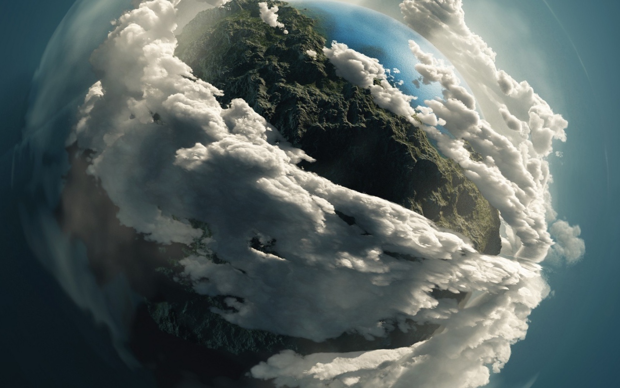 Фото острова, линза рыбий глаз