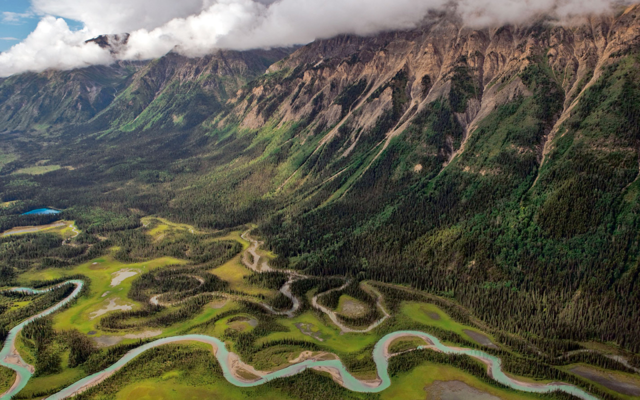 Зеленая долина с рекой 