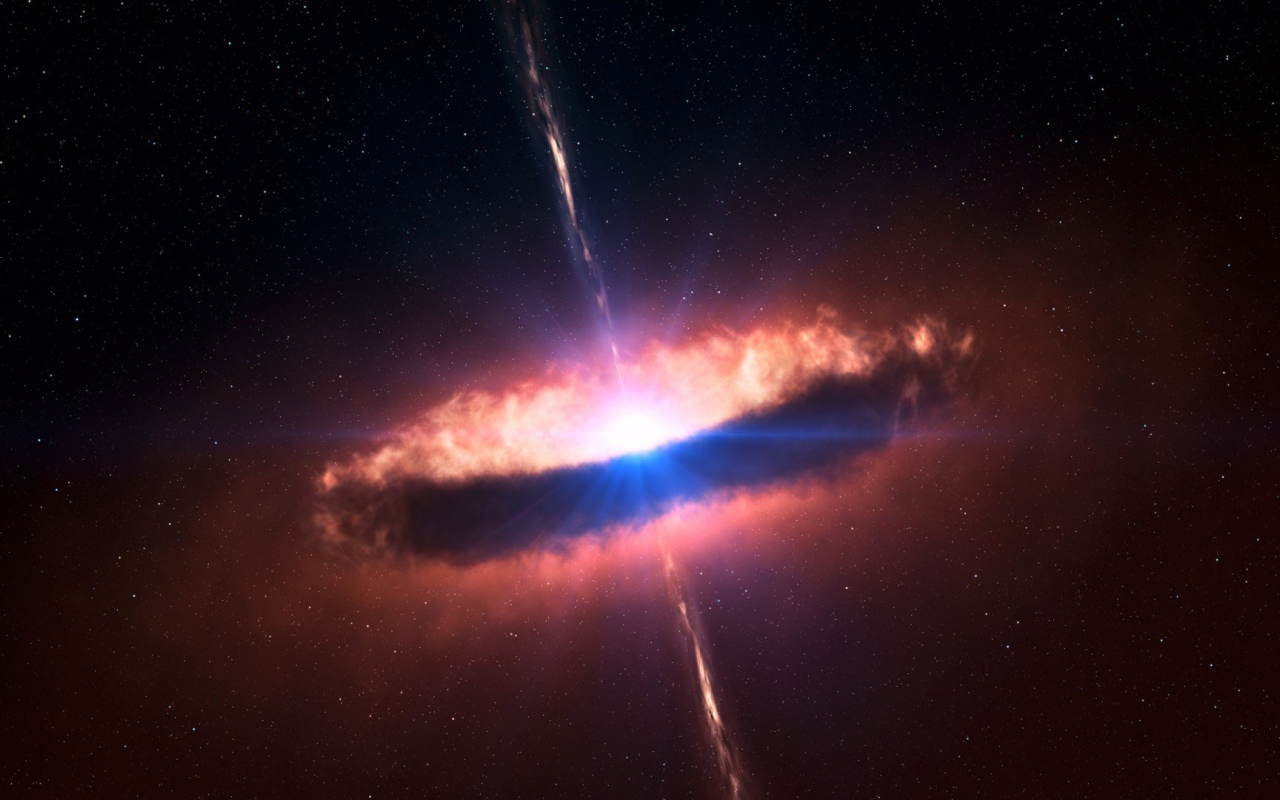 Квазар в дальнем космосе