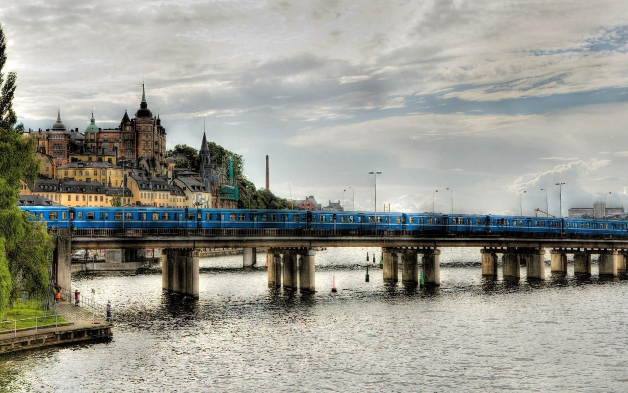 Train on the bridge, Sweden