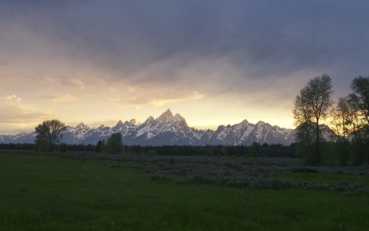 Горы в национальном парке Гранд Титон