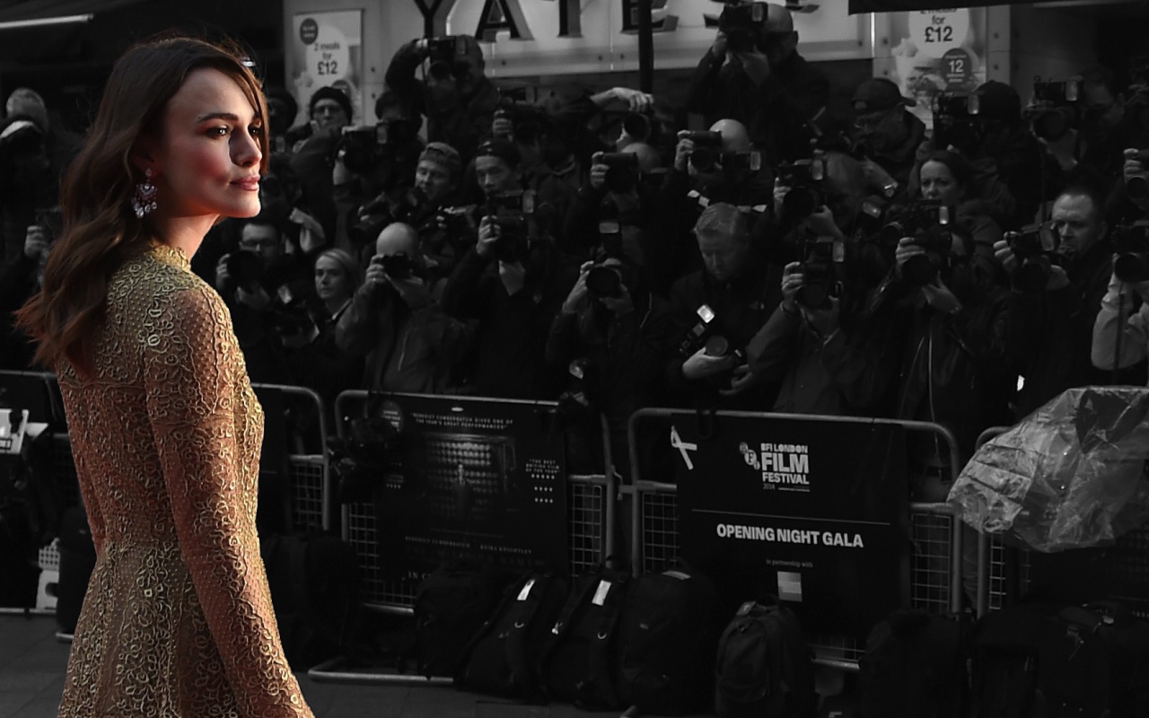 Актриса Кира Найтли перед журналистами