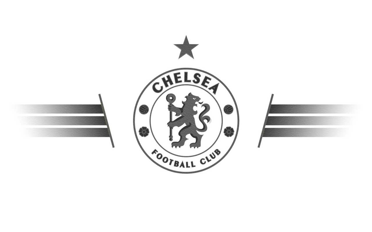 Футбольный клуб Челси, логотип серый на белом