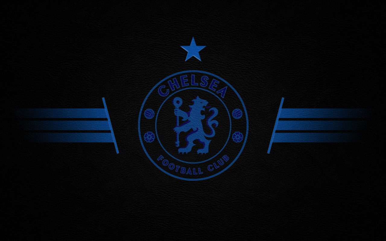 Футбольный клуб Челси, логотип  голубой на сером