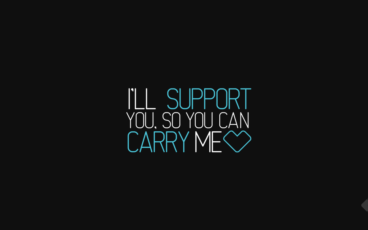 Я поддержу тебя, голубые буквы