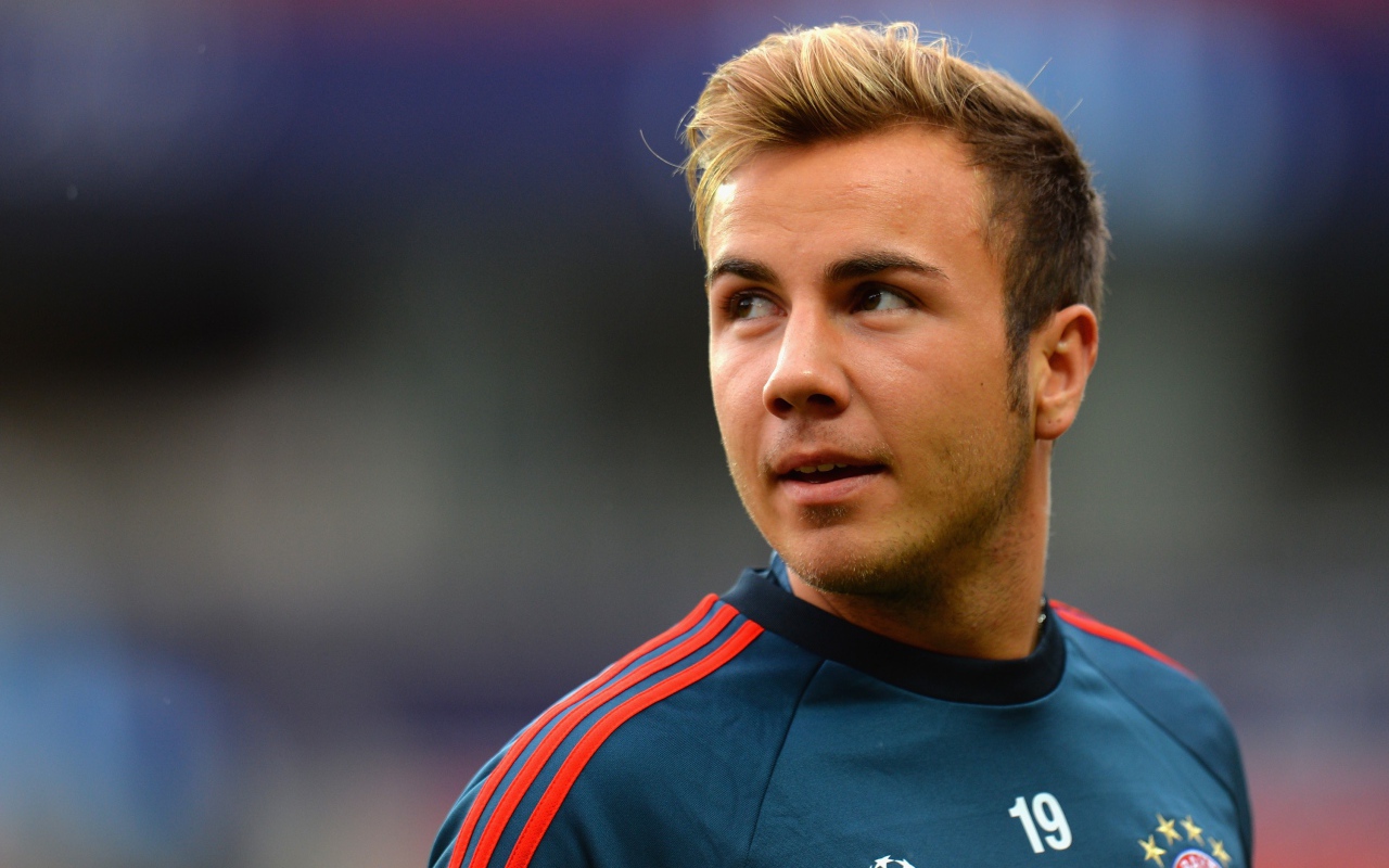 Марио Готце из футбольного клуба Бавария Мюнхен