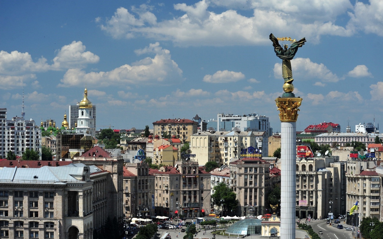 Panorama of the Ukrainian capital of Kiev