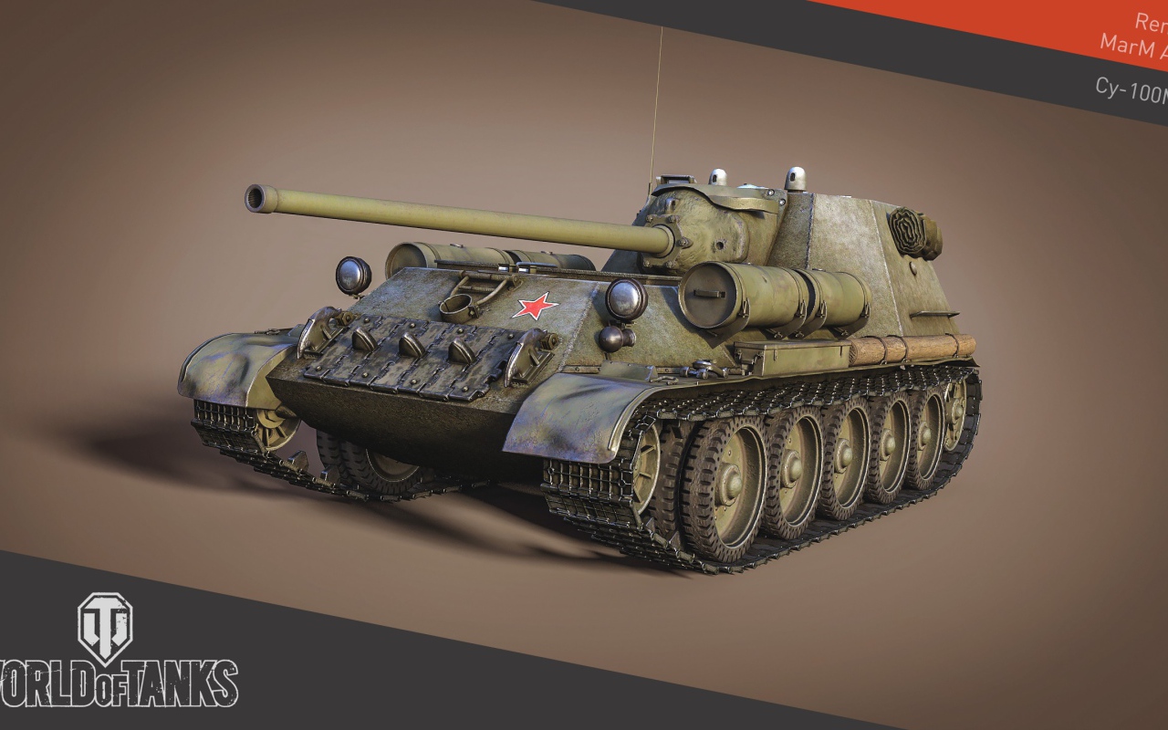 The game World of Tanks, wedge SU-100 M-1