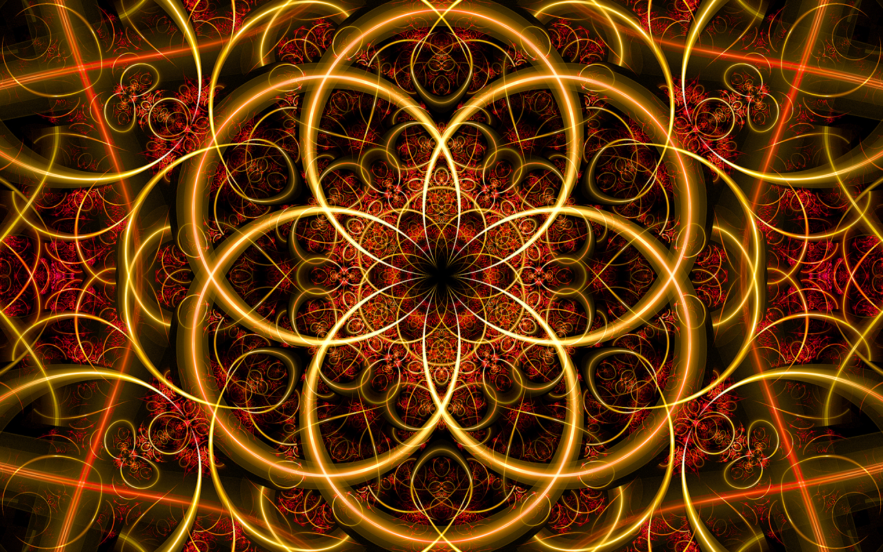 Абстрактный красно желтый рисунок 