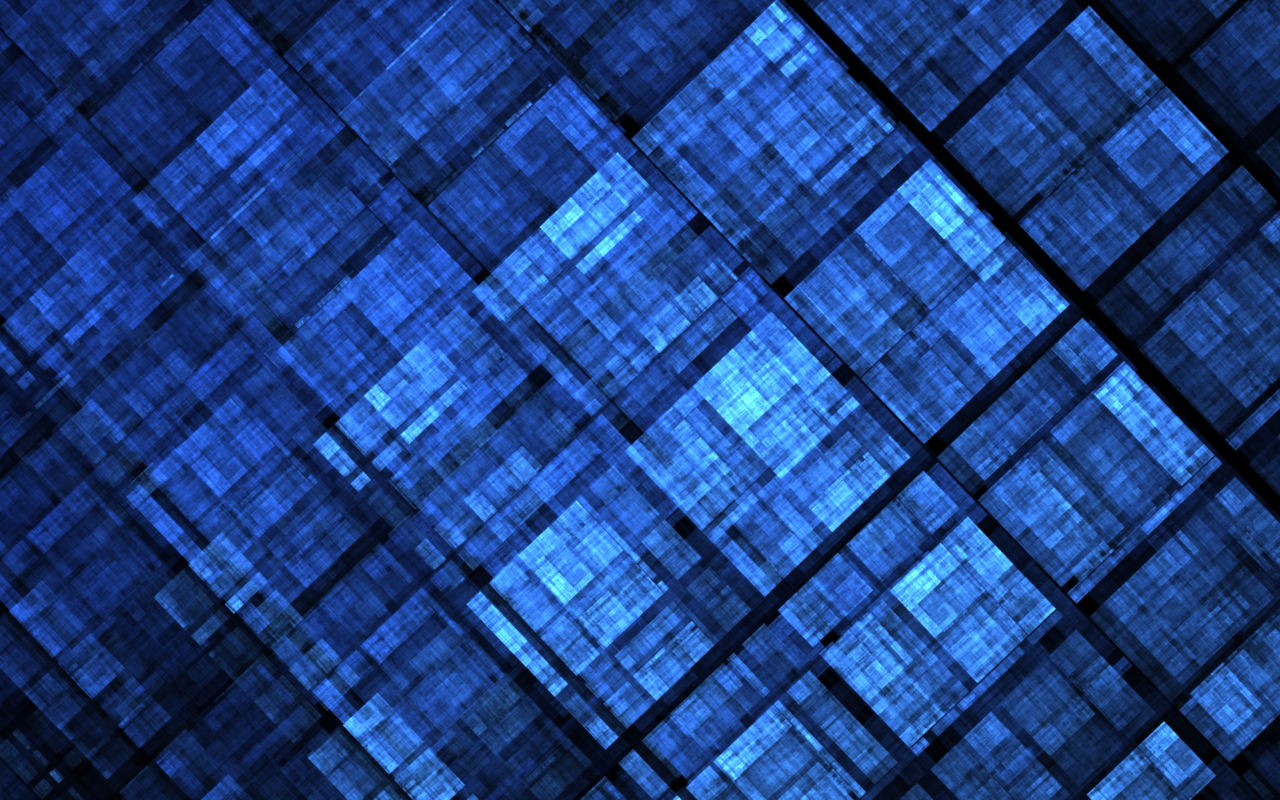 Синий рисунок с треугольниками фракталь