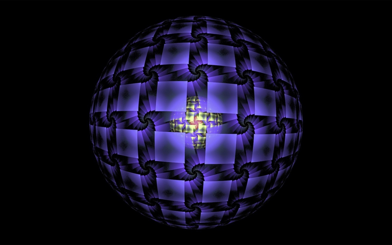 Большой сиреневый шар 3д графика 