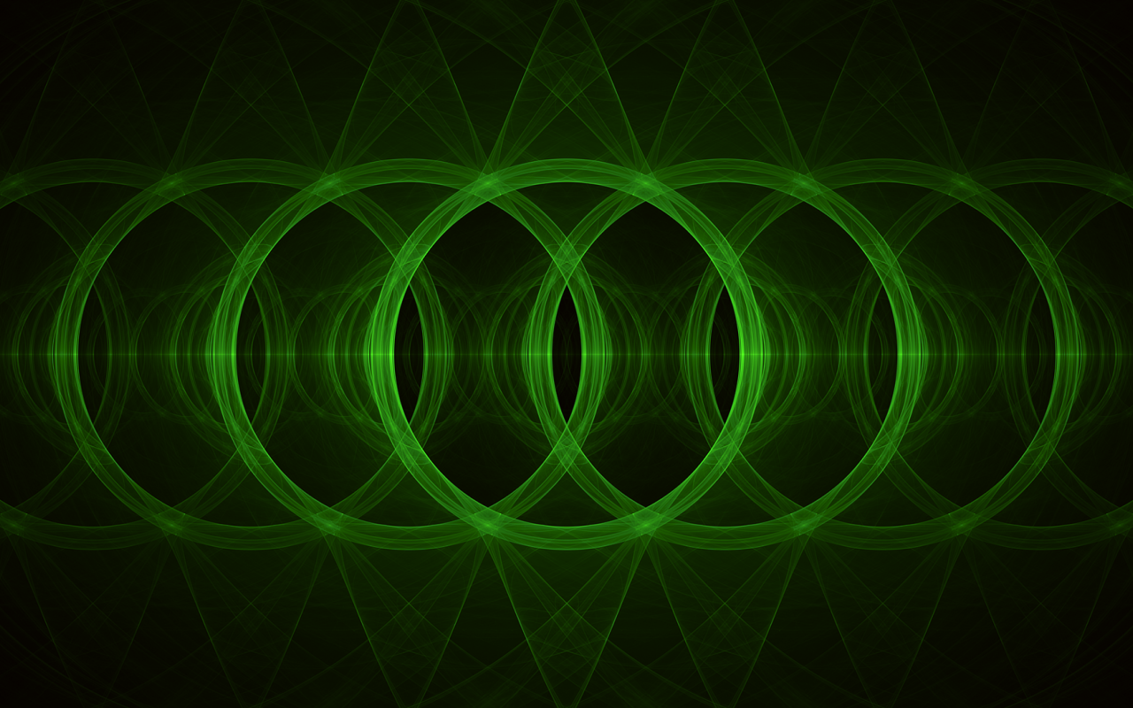 Зеленые абстрактные кольца 