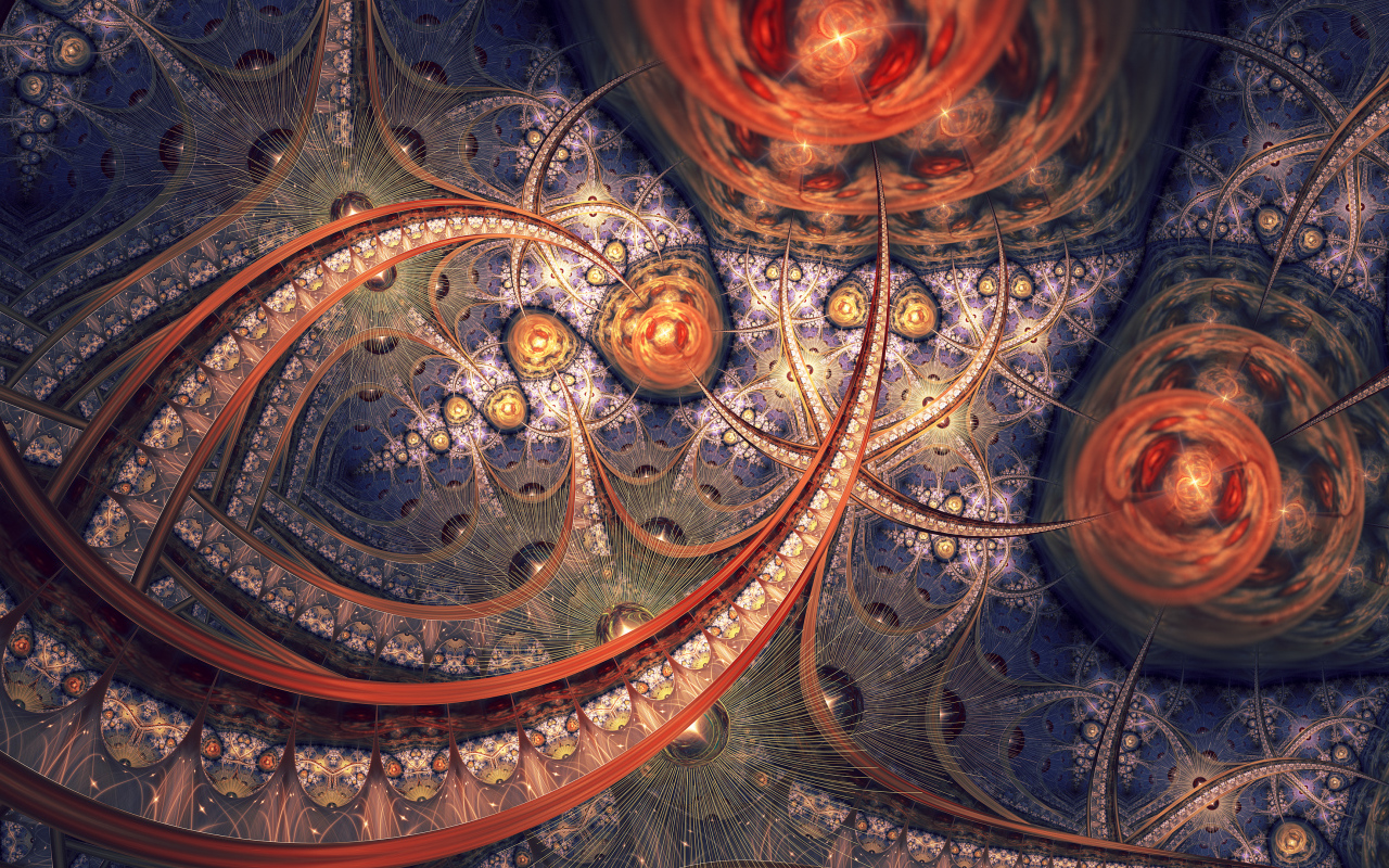 Необычный фрактальный рисунок 3д  графика 