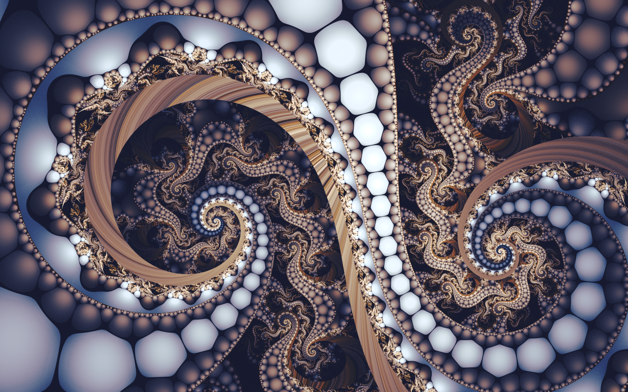 Необычный фрактальный спиральный рисунок