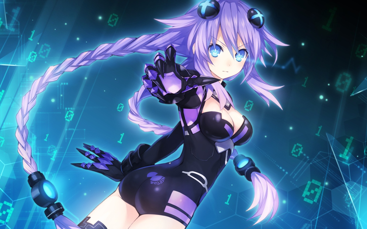 Девушка аниме Hyperdimension Neptunia 