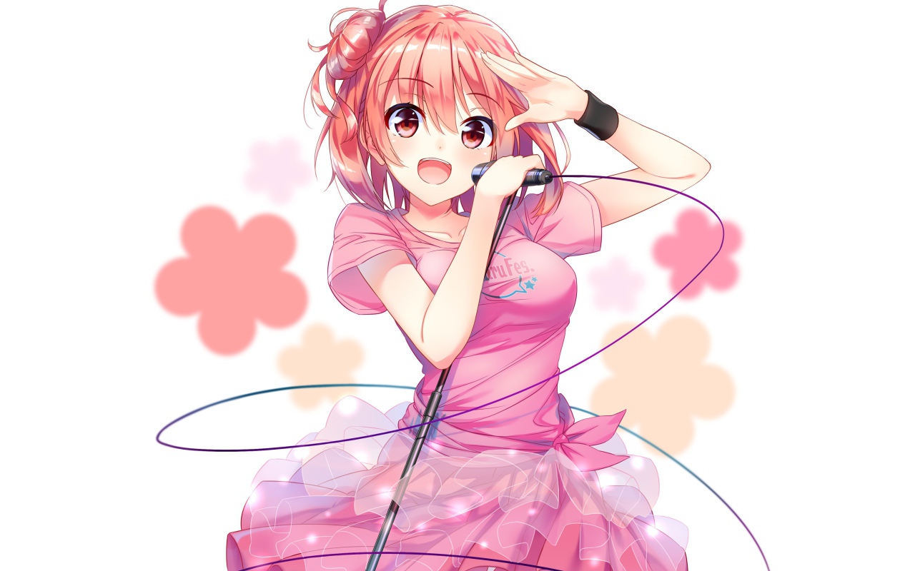 Поющая девушка Юи Юигахама аниме   