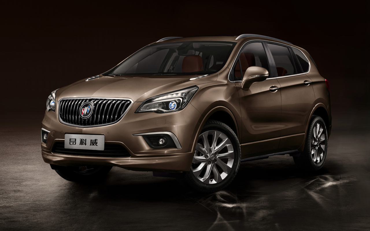 Коричневый стильный автомобиль Buick Envision