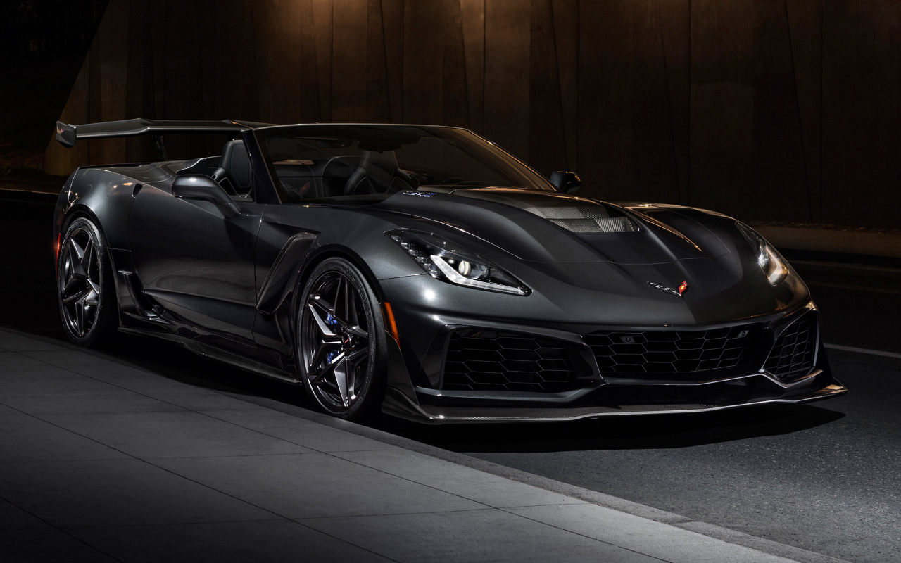 Быстрый новый автомобиль Chevrolet Corvette ZR1, 2019