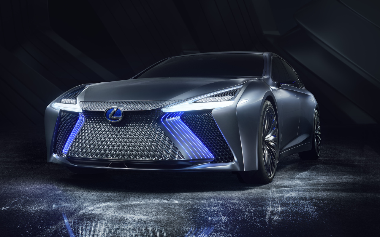 Автомобиль Lexus LS+ Concept, 2017 вид спереди