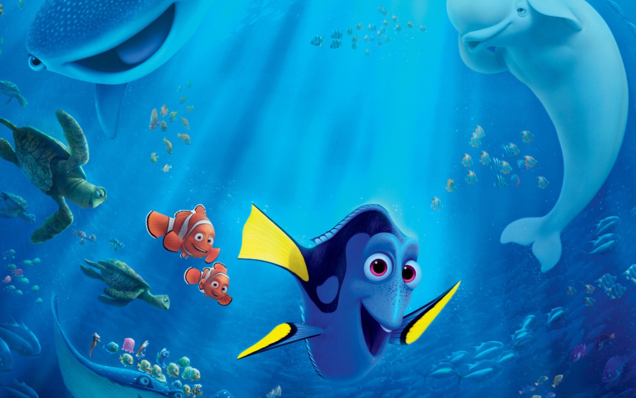 Синяя рыбка Дори мультфильм студии Пиксар 