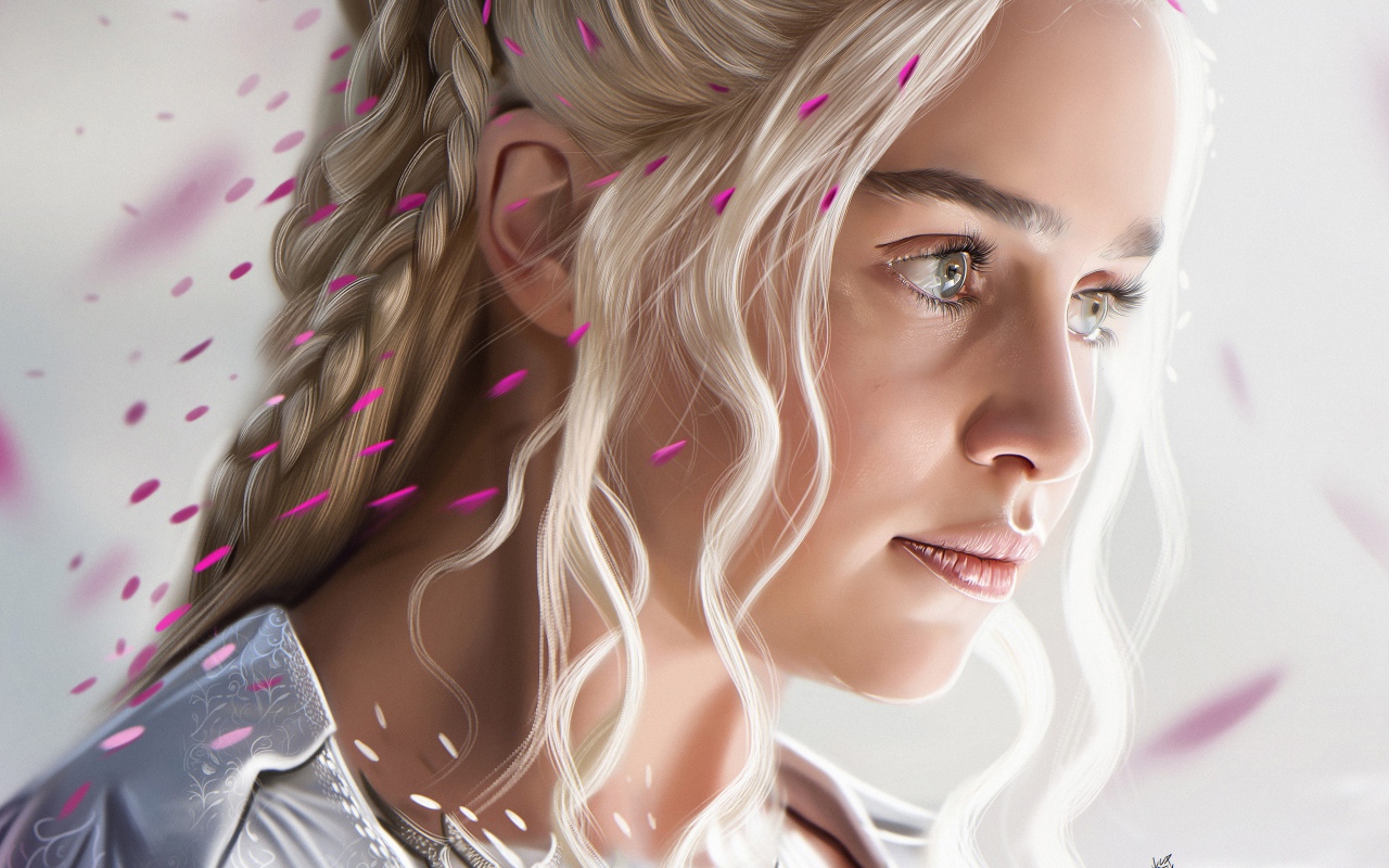 Персонаж сериала Игра престолов Дейенерис Таргариен, рисунок