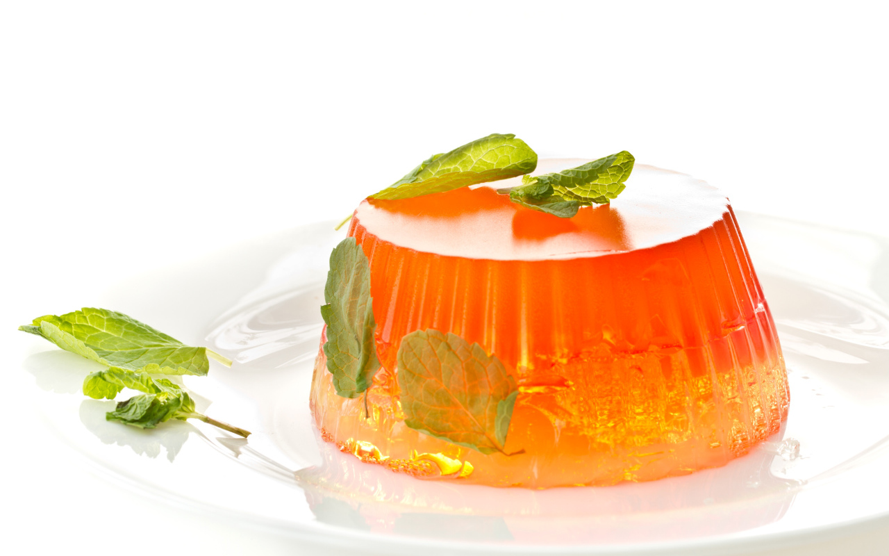 Аппетитное апельсиновое желе с мятой 
