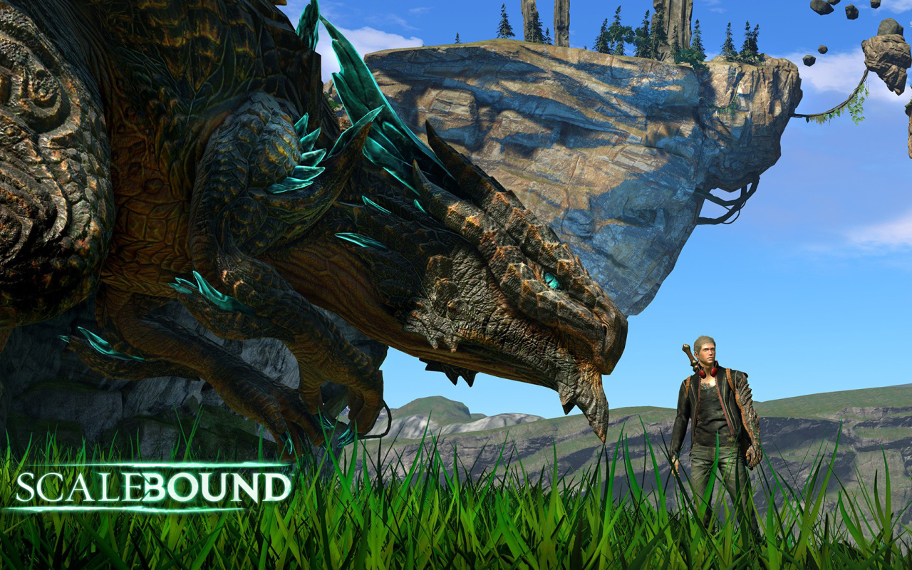 Дрю и дракон Тубан персонажи игры Scalebound 2017 