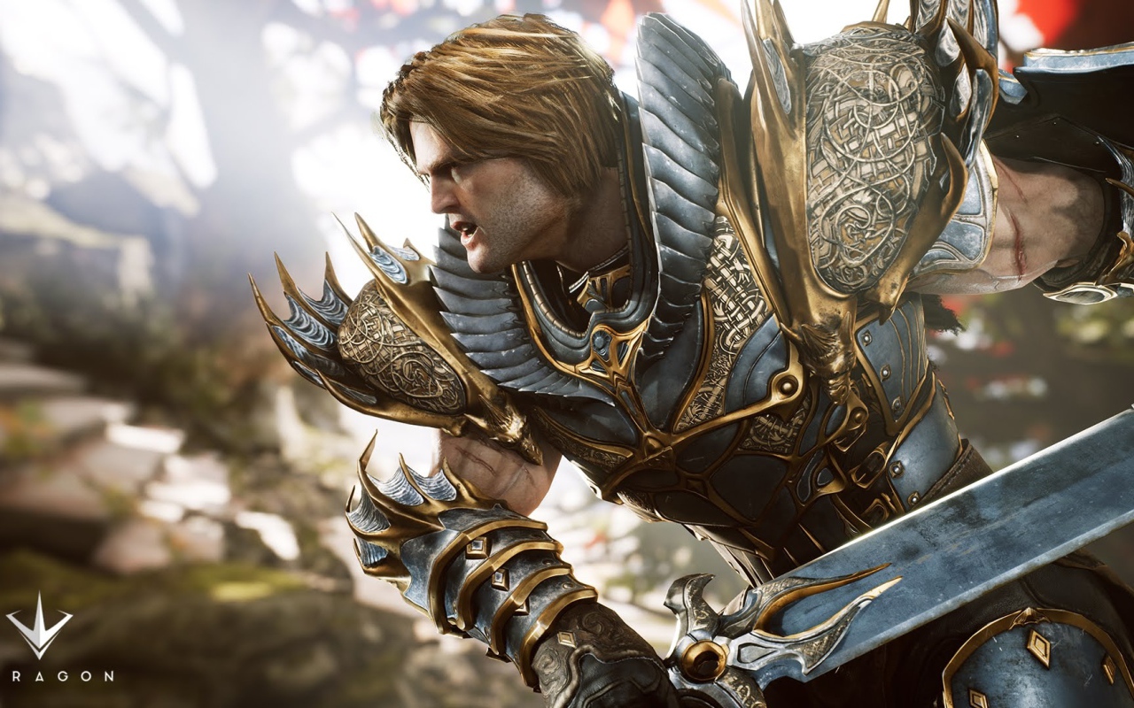 Рыцарь  Грейстоун с мечом персонаж игры Paragon 