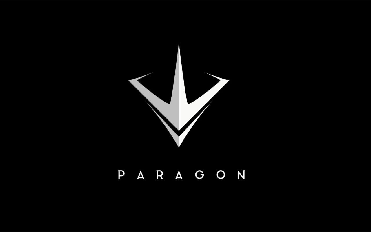 Логотип игры Paragon на черном фоне 